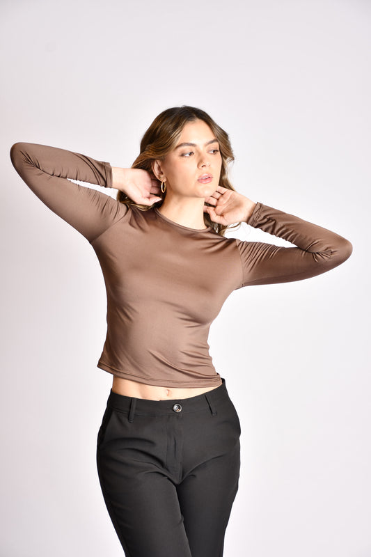 Basic brown blouse