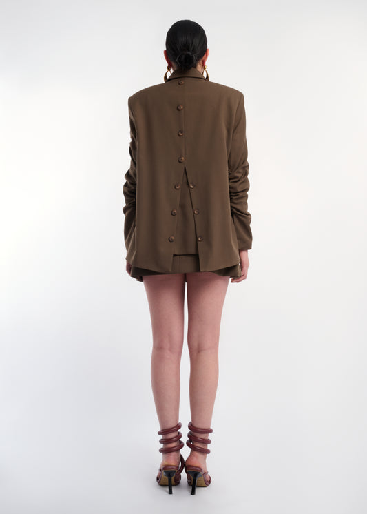 Angora denim jacket