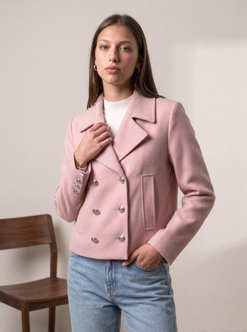 Abrigo corto Rosa