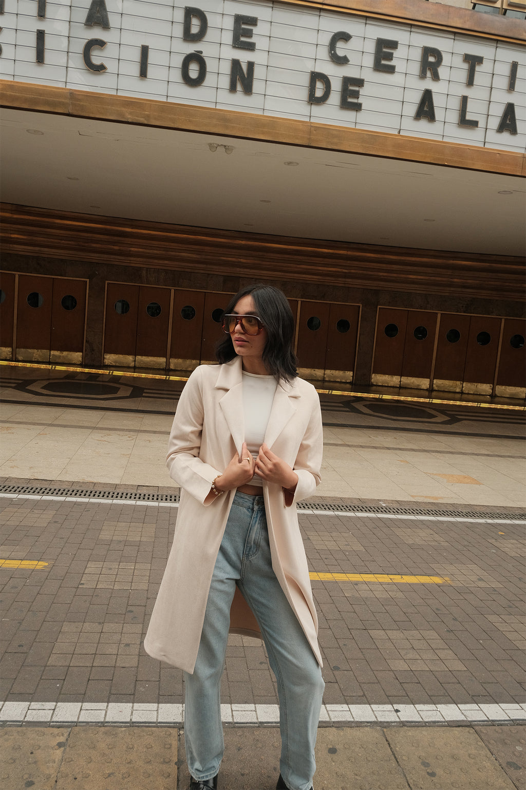 Gabardina ante beige