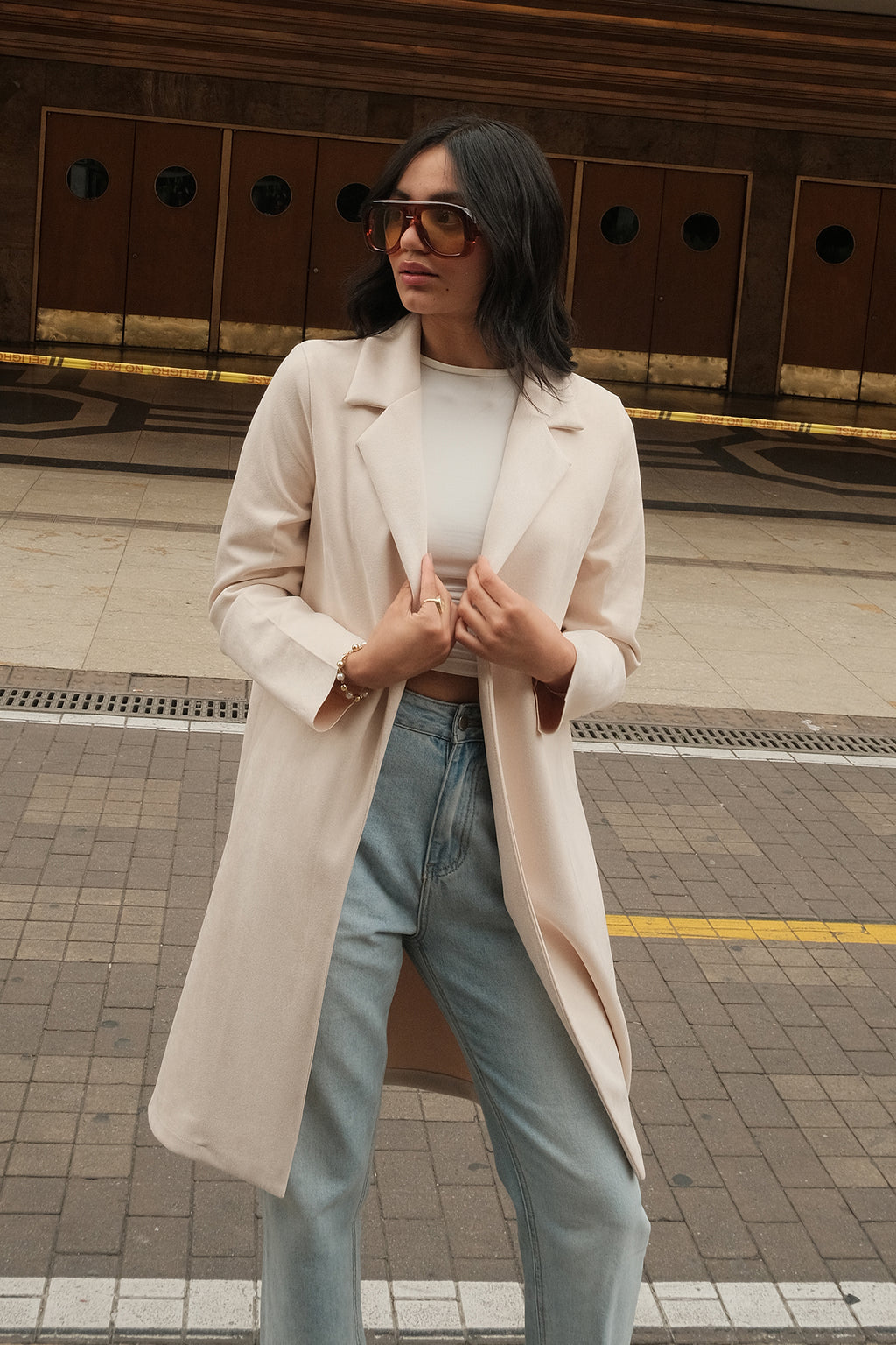 Gabardina ante beige