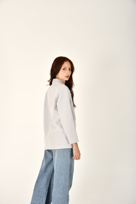 Grey Oversized Blazer