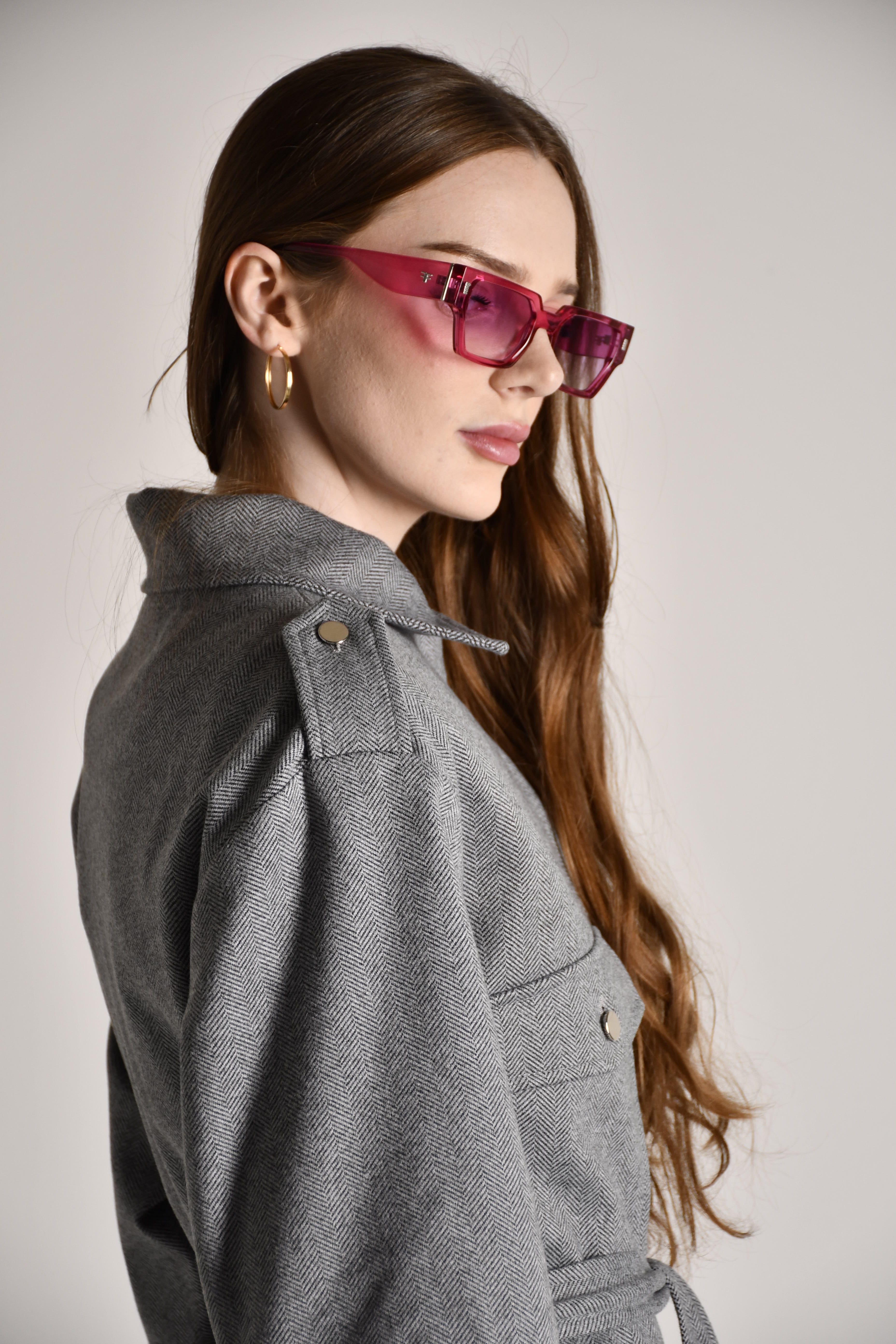 Abrigo corto cinturón