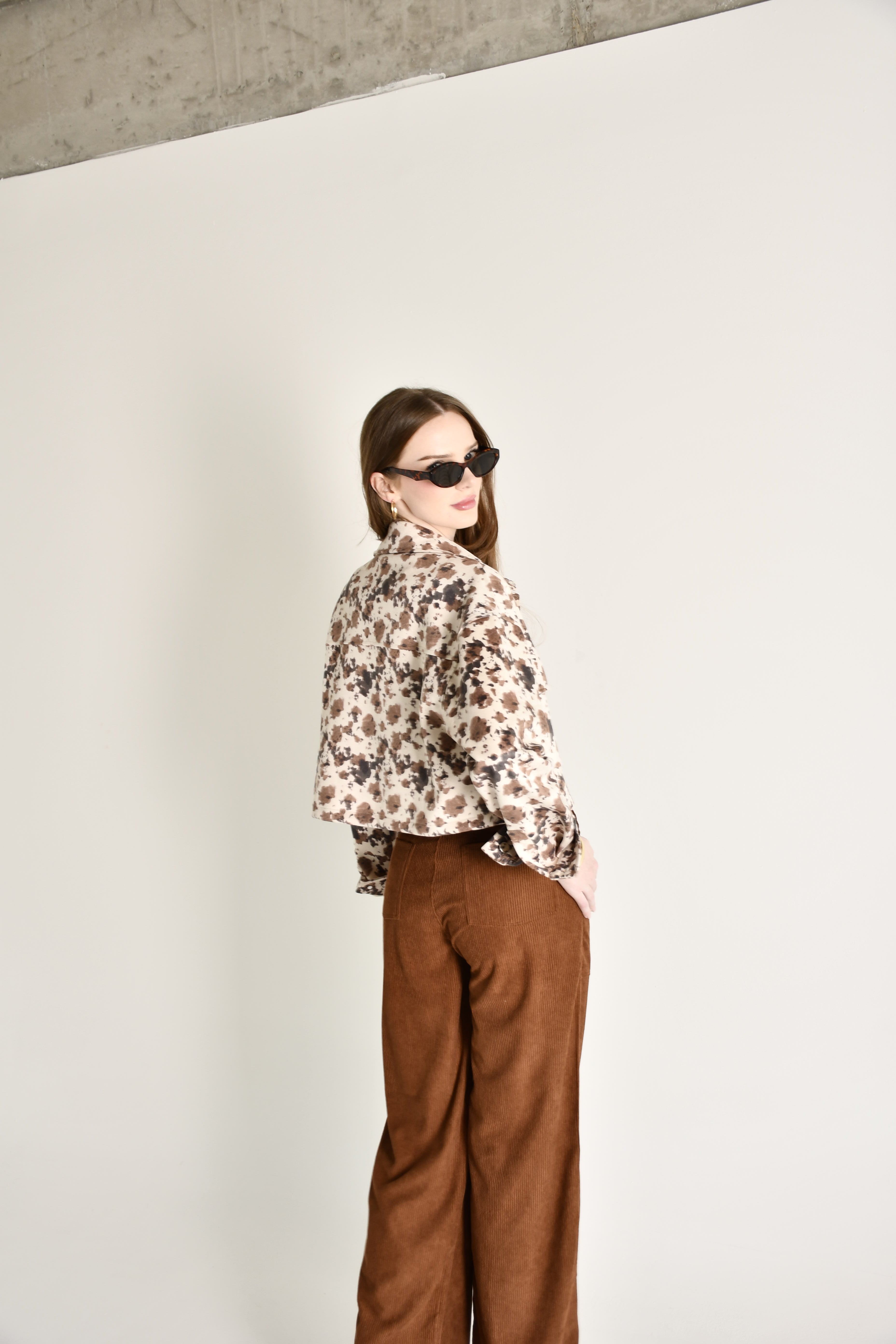 Cazadora manchas efecto ante