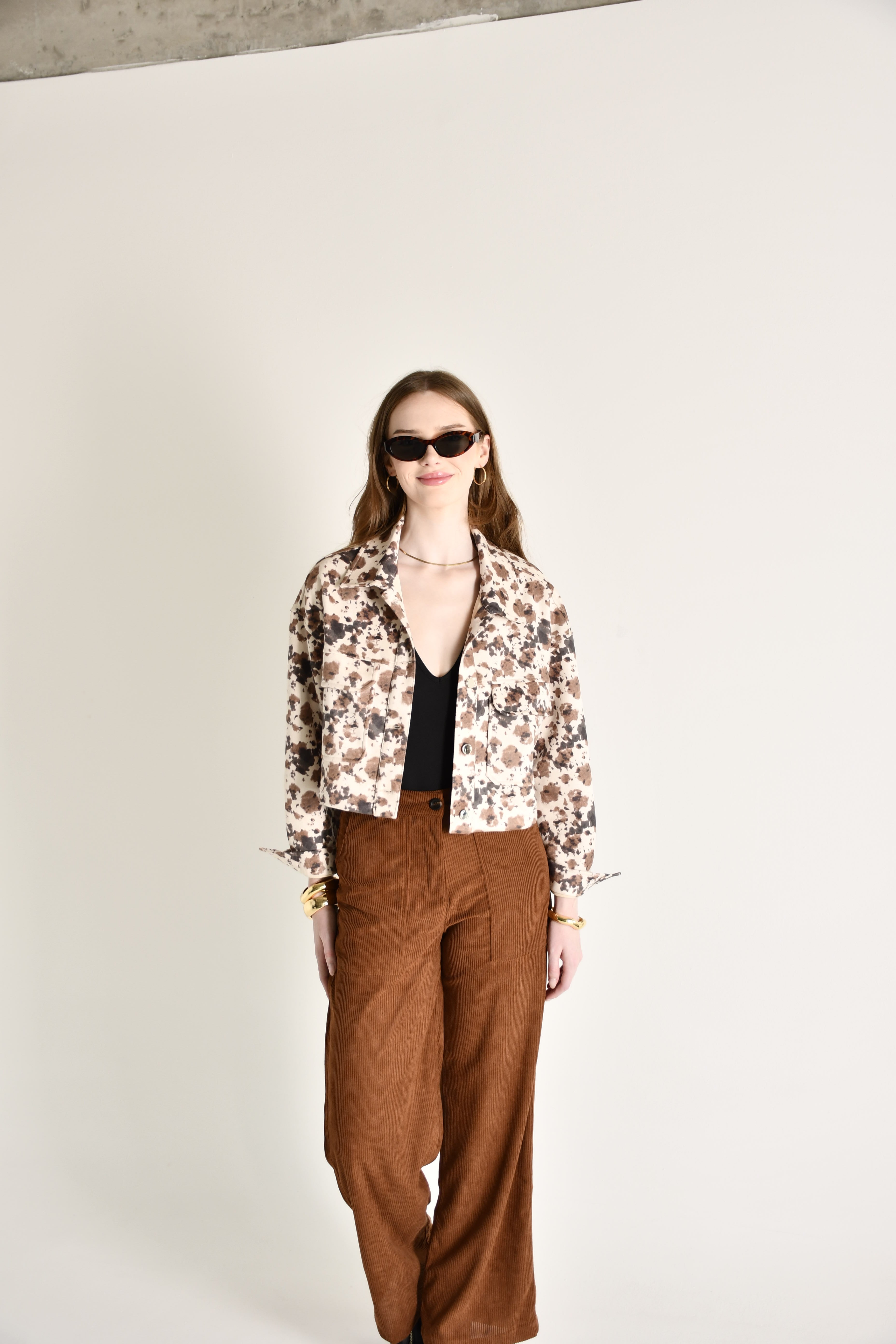 Cazadora manchas efecto ante