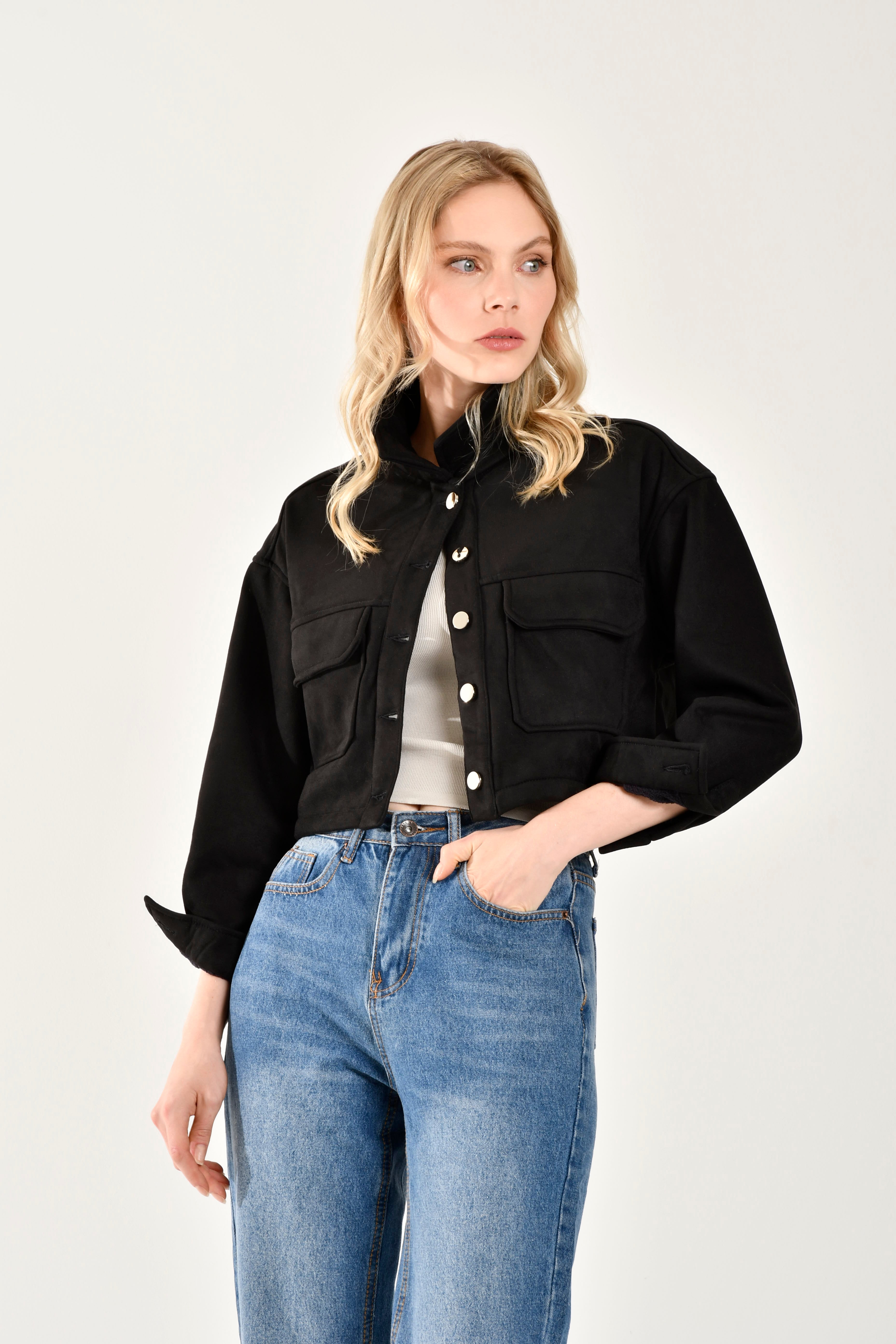 Cazadora efecto ante