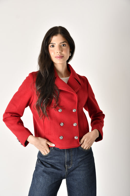 Short red coat