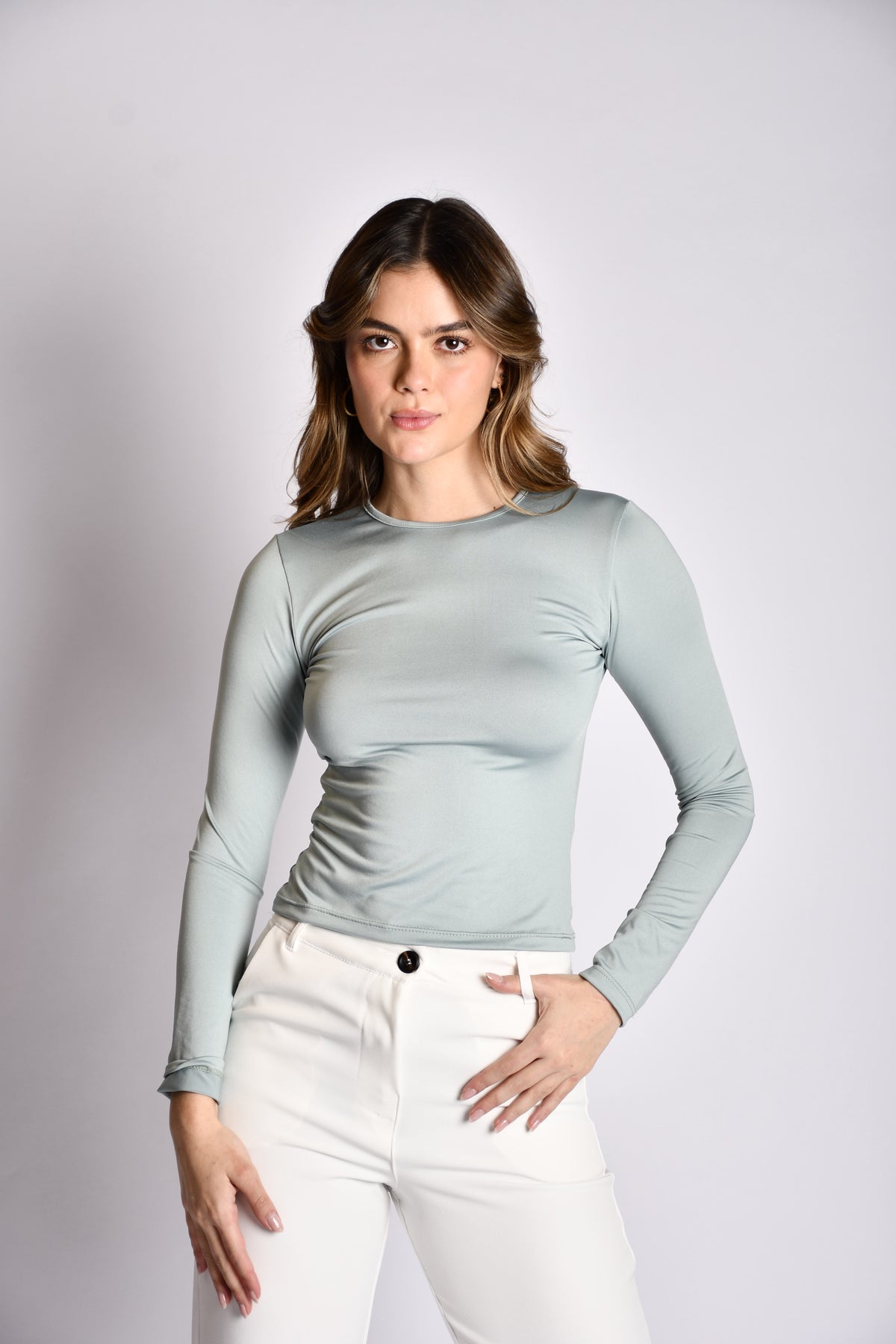 Basic green blouse