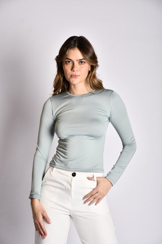 Basic green blouse