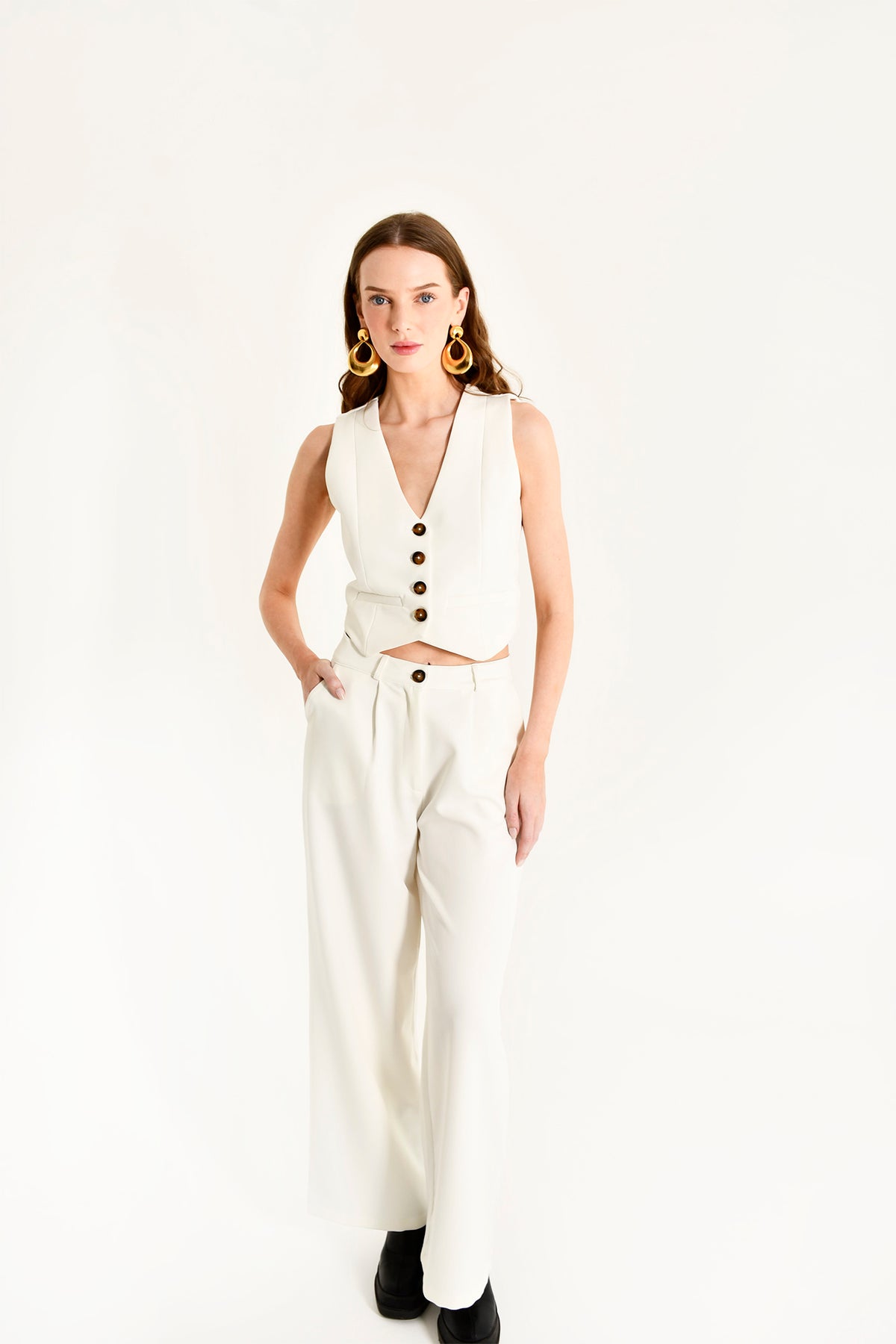 Warm White Angora Vest