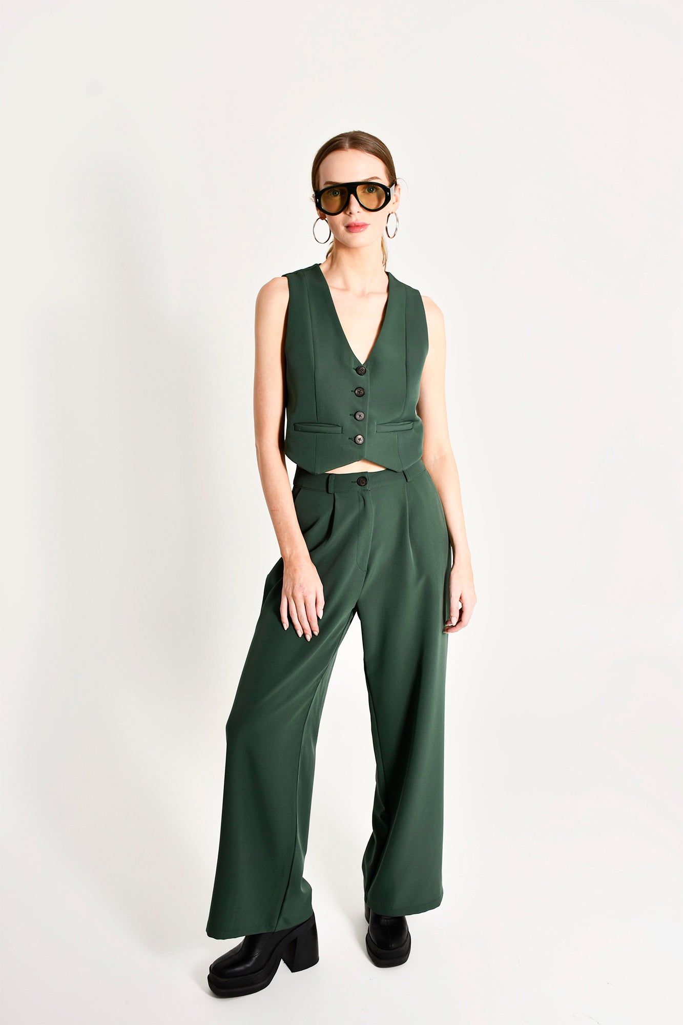 Pantalón Pinza verde