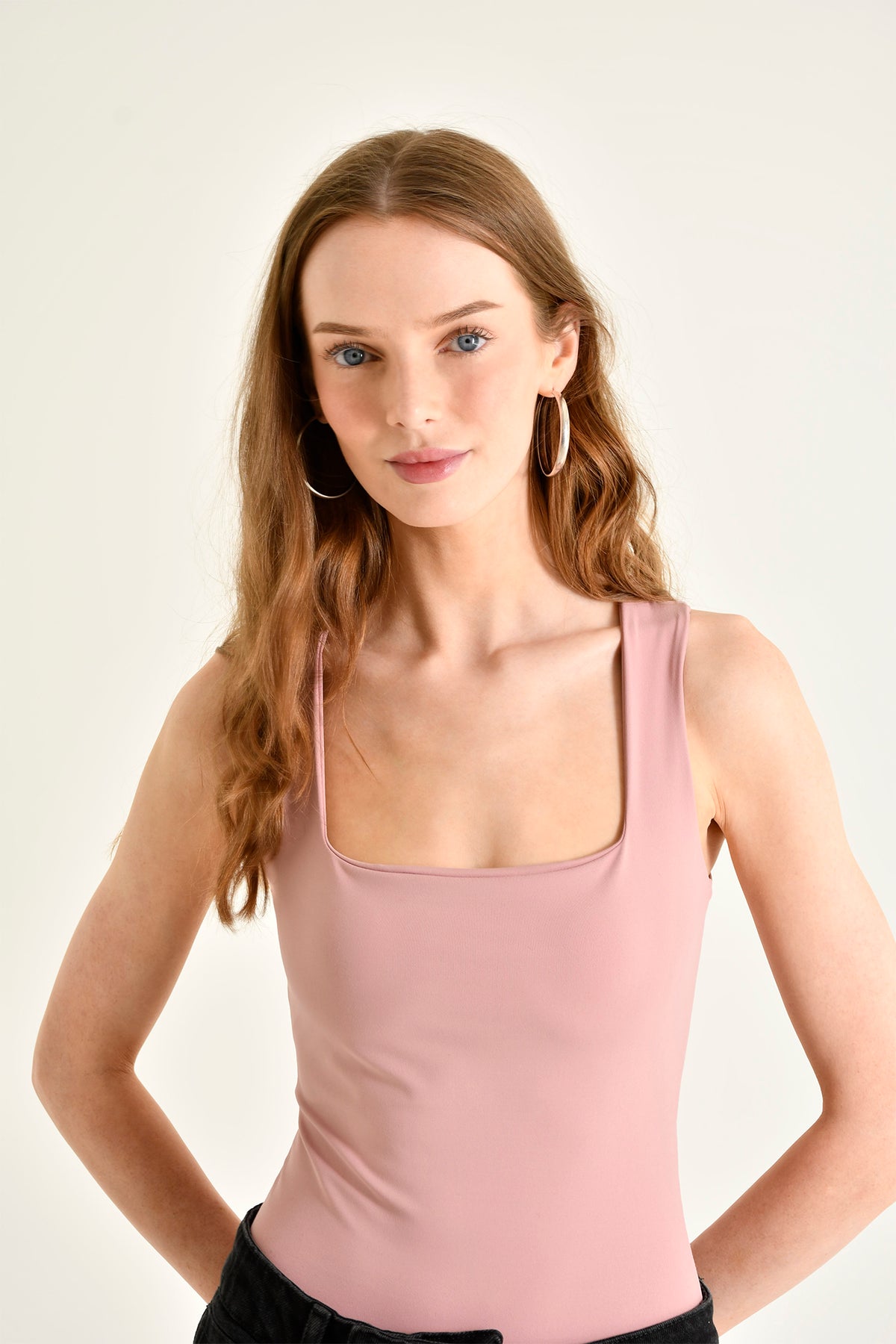 Straight neck bodysuit